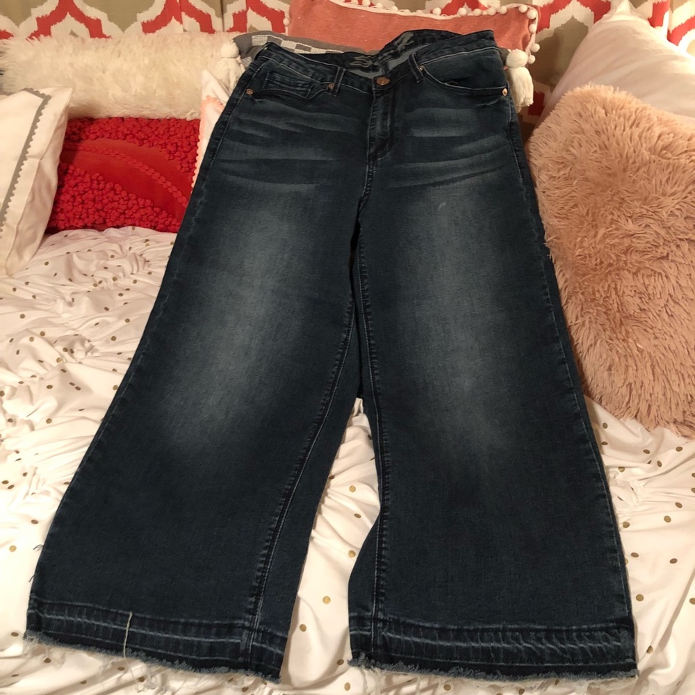 Seven7 Denim Flare-Leg Gauchos